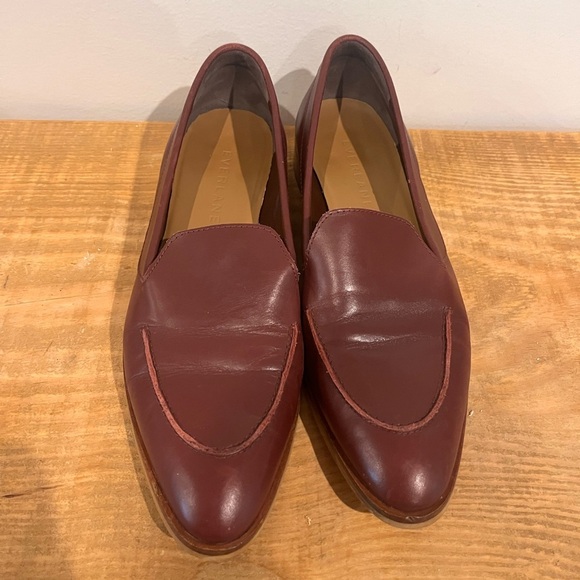 EVERLANE Womens classic the modern loafer burgundy leather loafers size 8.5 EUC - Picture 4 of 10